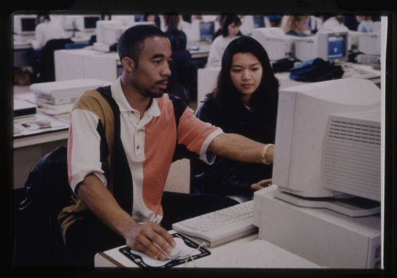 Students in a computer lab